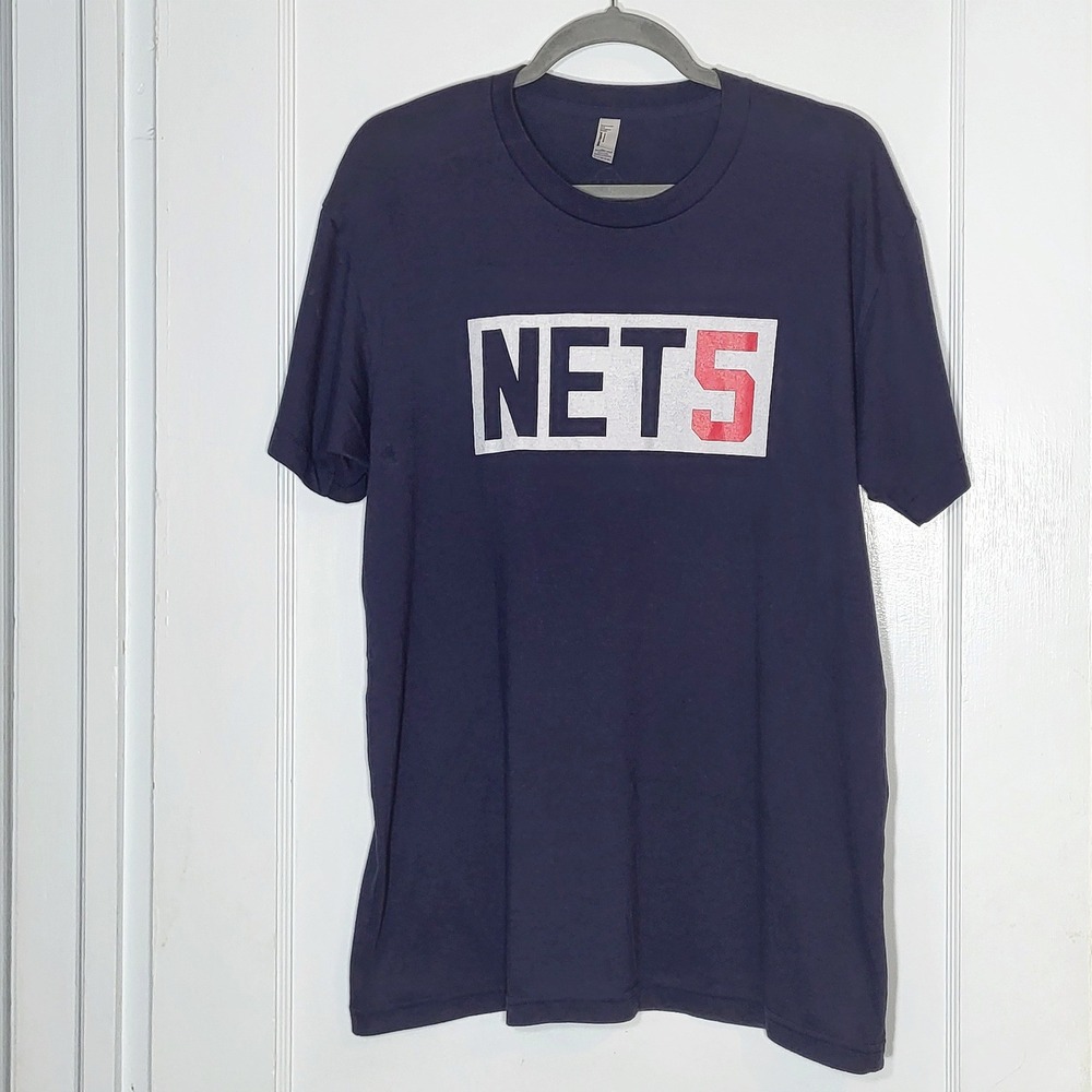 Club Pro Guy CPG NET 5 Graphic T-Shirt Navy Blue American Apparel Large